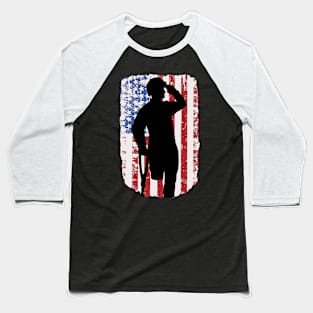 Never Forget Veterans Day US Flag Remembrance Baseball T-Shirt